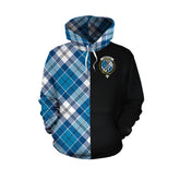 Roberton Tartan Hoodie Half of Me - Cross Style